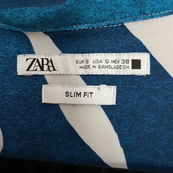 Tropical print Zara short sleeve button down - Picture 3 of 3